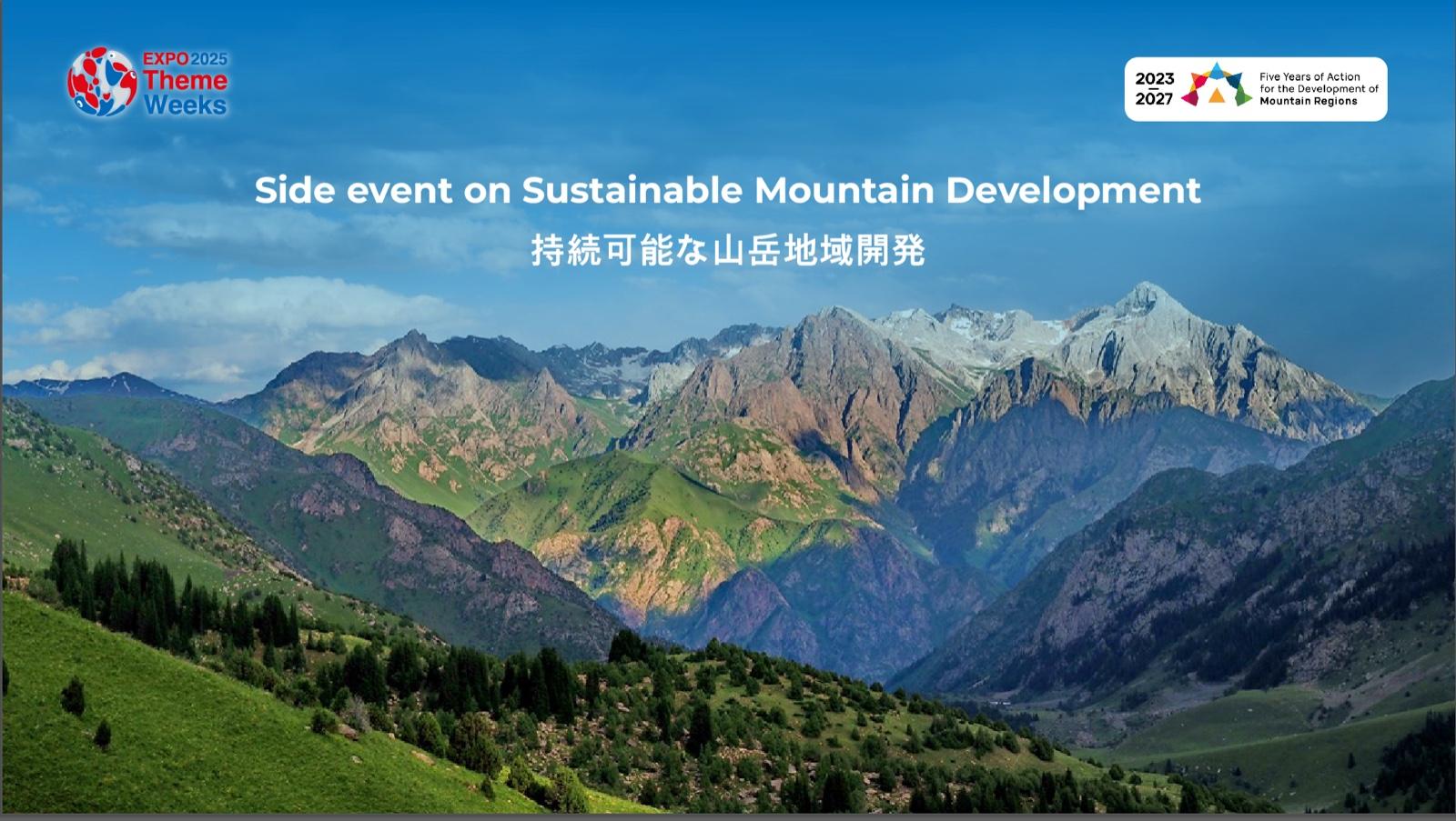 Кыргызстан провёл сайд-ивент «Устойчивое развитие горных регионов» в рамках EXPO 2025 в Осаке